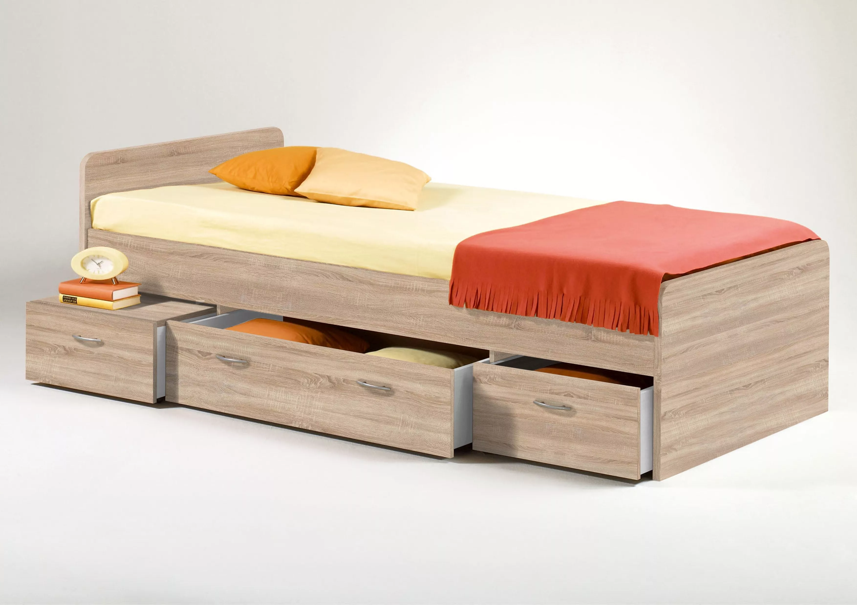 Lit avec rangement 90 x 200 cm BORO